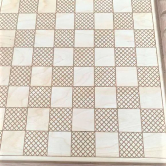 20" x 20" Carved Wood CHESS BOARD Michaud Toys Hand Crafted Pawn Bishop - Picture 2 of 6